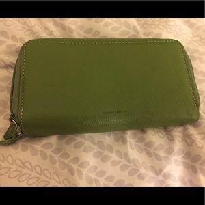 Large leather checkbook wallet. NWOT